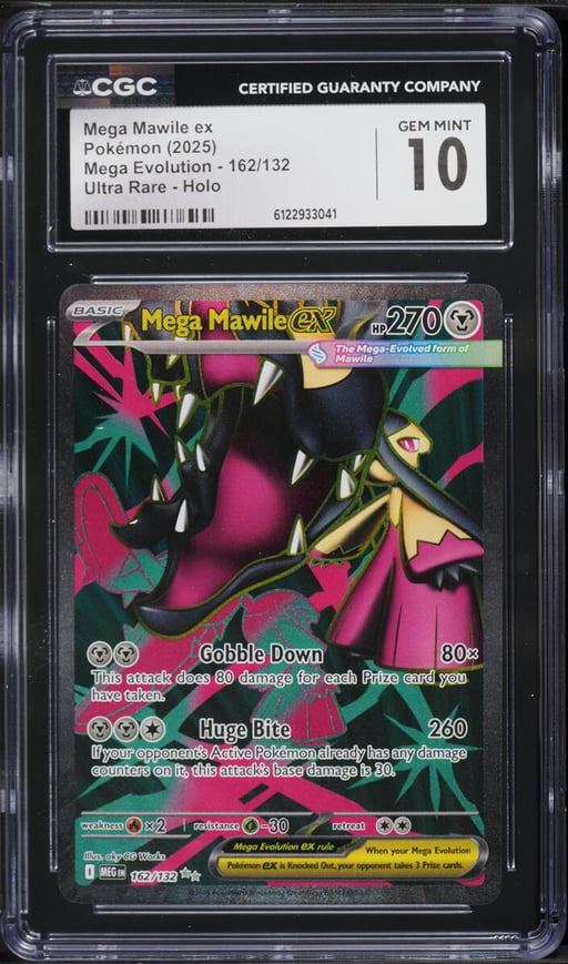2025 Pokemon Mega Evolution Full Art Mega Mawile ex #162 CGC 10 GEM MINT