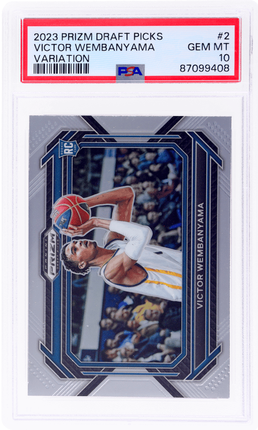 2023 Panini Prizm Draft Picks Horizontal Variation Victor Wembanyama #2 PSA 10