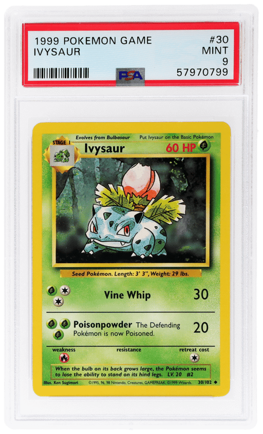 1999 Pokemon Base Set Ivysaur #30 PSA 9