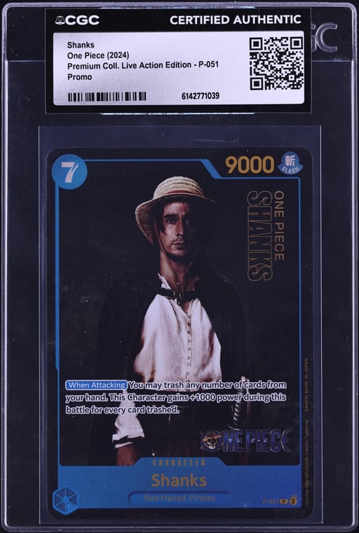 2024 One Piece Promo Premium Collection Live Action Edition Shanks #P-051 CGC AUTH