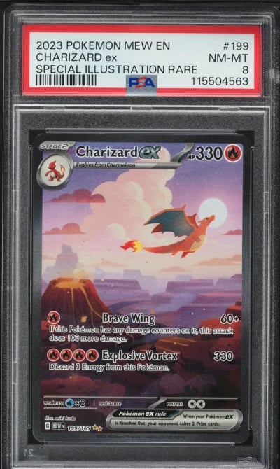 2023 Pokemon Scarlet & Violet 151 SIR Charizard EX #199 PSA 8 NM-MT