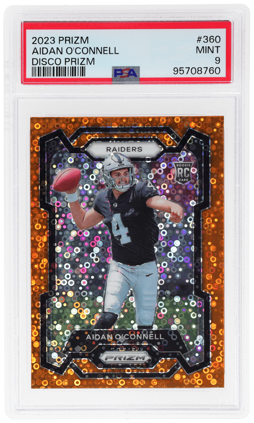 2023 Panini Prizm Disco Prizm Aidan O'Connell #360 PSA 9