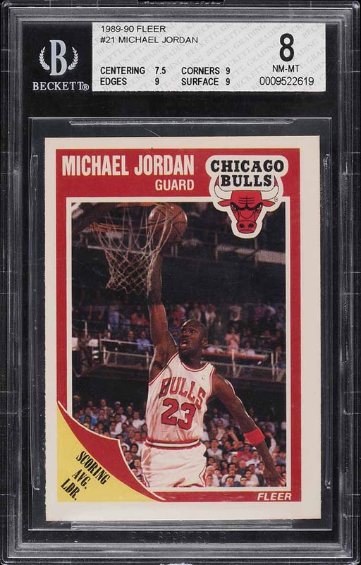 1989 Fleer Basketball Michael Jordan #21 BGS 8 NM-MT
