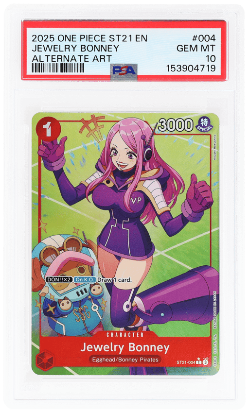 2025 One Piece Card Game Starter Deck 21 Alternate Art Jewelry Bonney #ST21-004 PSA 10
