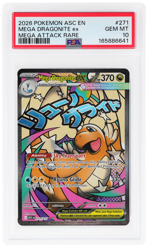 2026 Pokemon Ascended Heroes Mega Attack Rare Mega Dragonite Ex #271 PSA 10