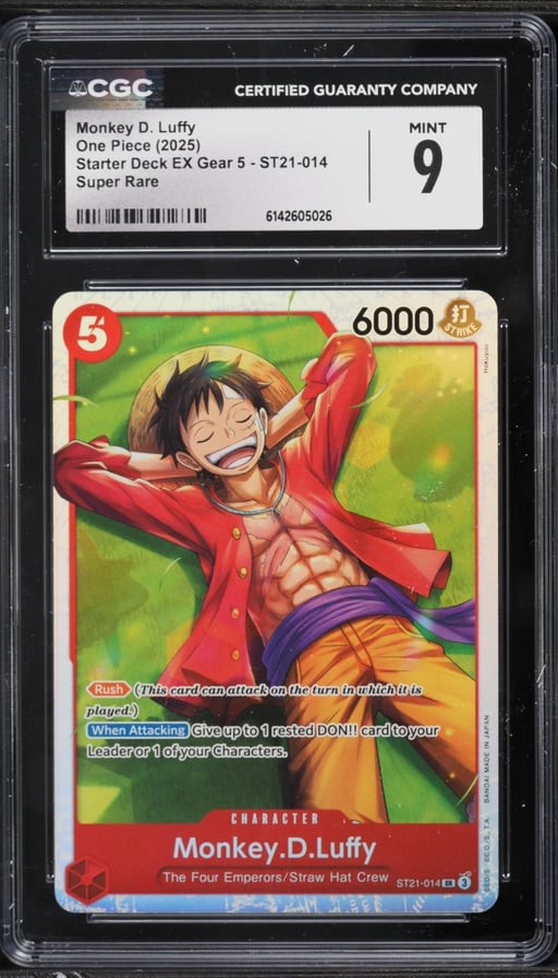 2025 One Piece Starter Deck EX Gear 5 SR Monkey D. Luffy #ST21-014 CGC 9 MINT