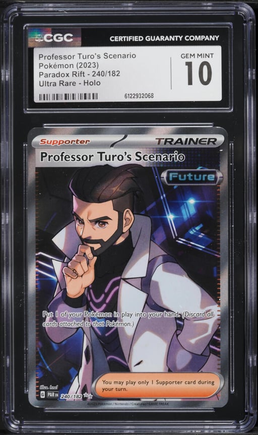 2023 Pokemon SV Paradox Full Art Rift Professor Turo's Scenario #240 CGC 10 GEM MINT