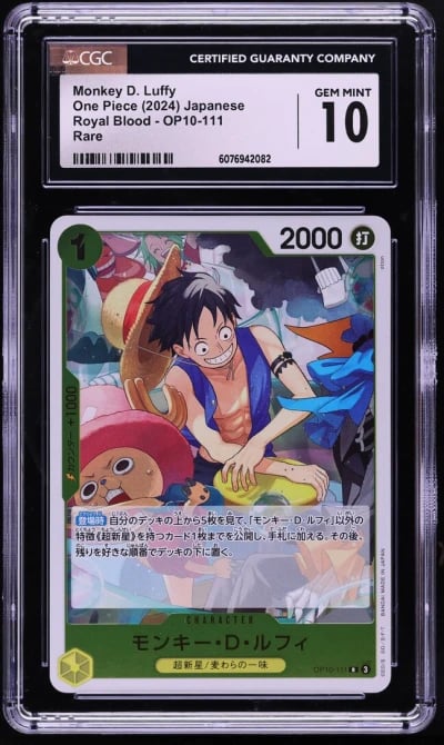 2024 One Piece Japanese Royal Blood Monkey D. Luffy #OP10-111 CGC 10 GEM MINT