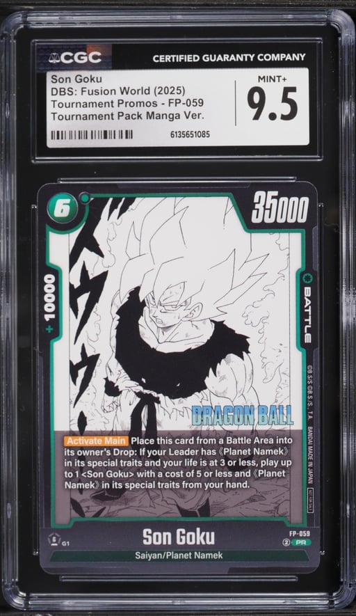 2025 Dragon Ball Super Fusion World Tournament Promo Pack Manga Ver. Son Goku #FP-059 CGC 9.5 MINT+