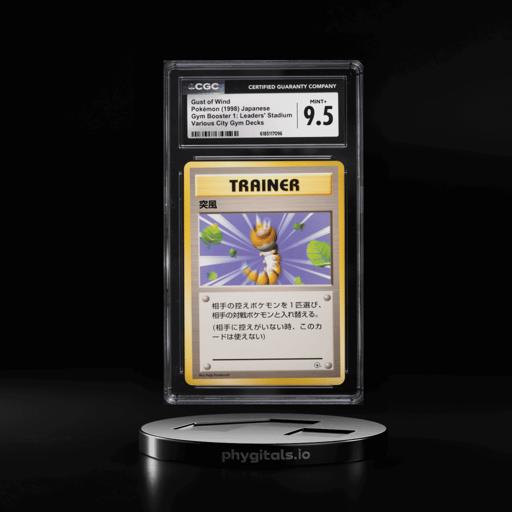 1998 Pokemon Japanese Gym 1 Leaders' Stadium Various City Decks Gust Of Wind CGC 9.5 MINT+
