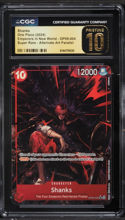 2024 One Piece Emperors In The New World Alt Art Shanks #OP09-004 CGC 10 PRISTINE