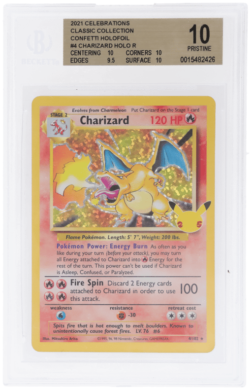 2021 Pokemon Celebrations Classic Collection Holo Charizard #4 BGS 10