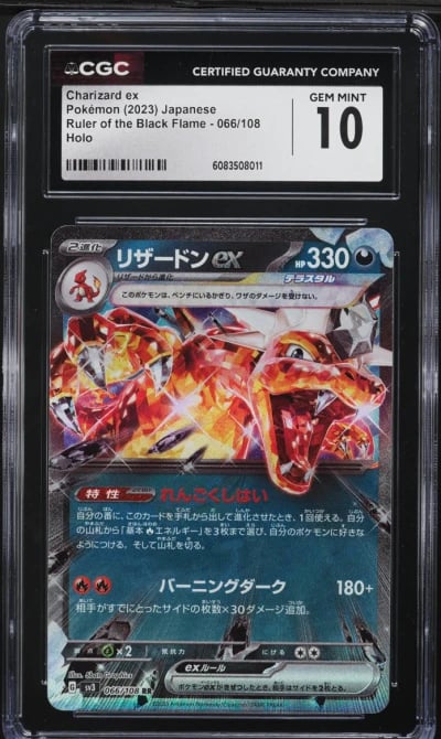 2023 Pokemon Japanese SV Ruler Of The Black Flame Full Art Charizard EX CGC 10