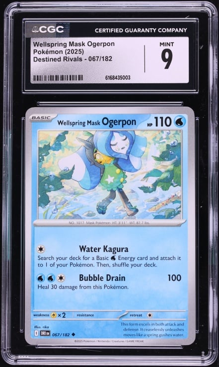 2025 Pokemon Scarlet & Violet Destined Rivals Wellspring Mask Ogerpon #067 CGC 9 MINT
