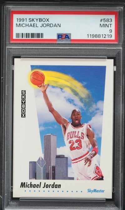 1991 Skybox Basketball Michael Jordan #583 PSA 9 MINT
