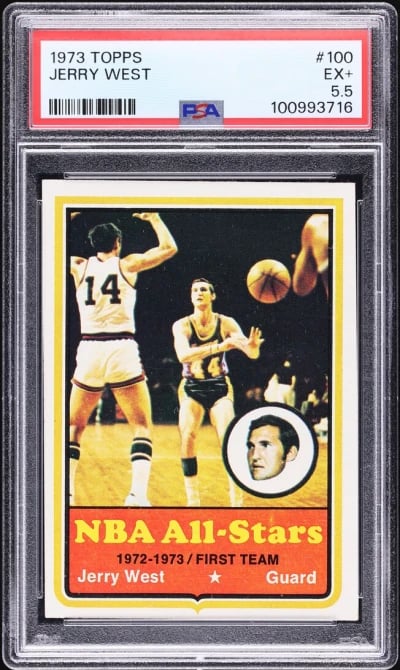 1973 Topps Basketball Jerry West #100 PSA 5.5 EX+
