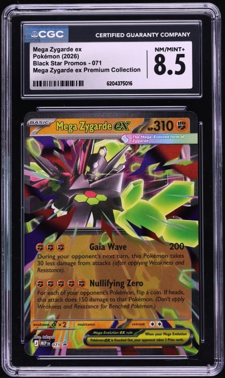 2024 Pokemon Mega Evolution Promo Premium Collection Mega Zygarde Ex #71 CGC 8.5 NM-MT+