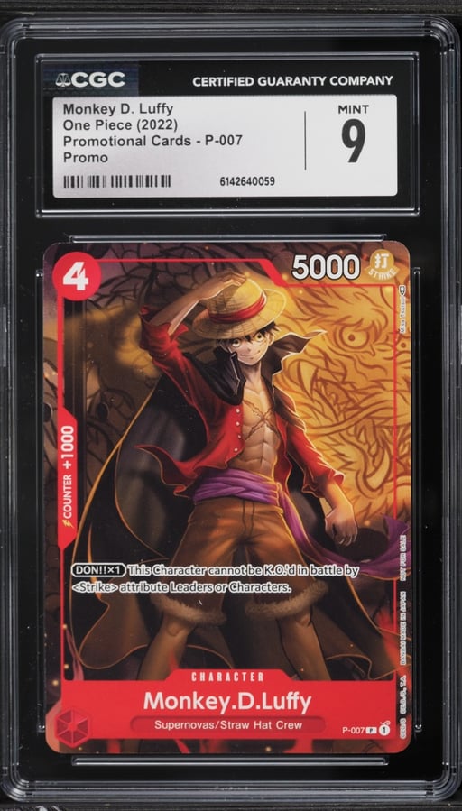 2022 One Piece Promo Monkey D. Luffy #P-007 CGC 9 MINT