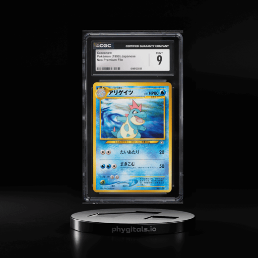 1999 Pokemon Japanese Neo Premium File Croconaw #159 CGC 9 MINT