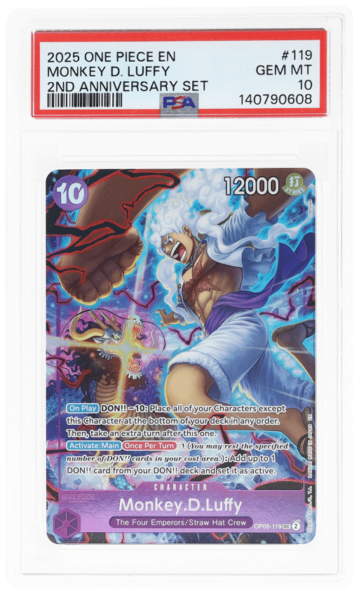 2025 One Piece Promo 2nd Anniversary Set Monkey D. Luffy #OP05-119 PSA 10