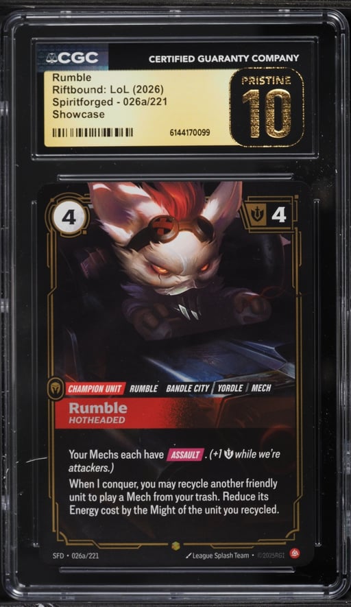 2026 Riftbound League Of Legends Spiritforged Rumble #026a CGC 10 PRISTINE