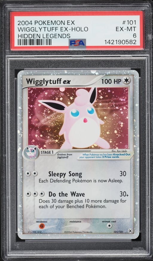 2004 Pokemon EX Hidden Legends Holo Wigglytuff Ex #101 PSA 6 EXMT