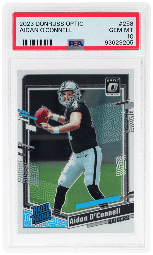 2023 Donruss Optic Rated Rookie Aidan O'Connell #258 PSA 10