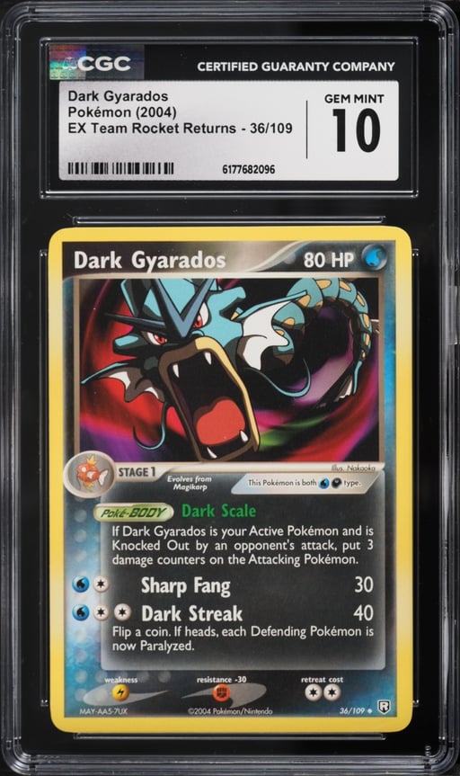 2004 Pokemon EX Team Rocket Returns Dark Gyarados #36 CGC 10 GEM MINT