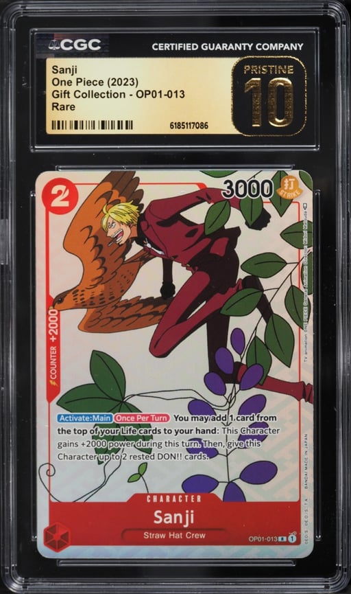 2023 One Piece Gift Collection Sanji #OP01-013 CGC 10 PRISTINE
