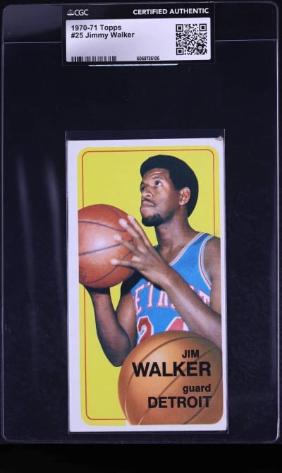 1970 Topps Basketball Jimmy Walker #25 CGC AUTH