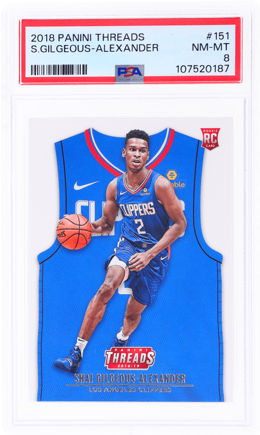 2018 Panini Threads Shai Gilgeous-Alexander #151 PSA 8