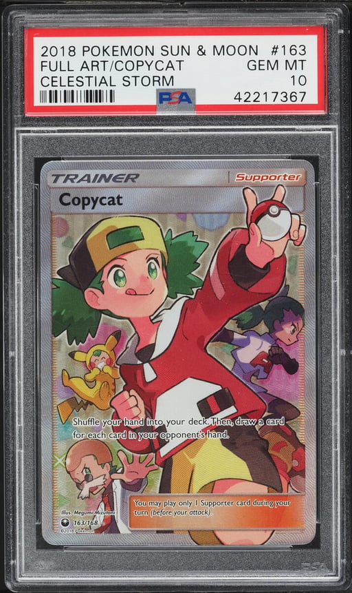 2018 Pokemon Sun & Moon Celestial Storm Full Art Copycat #163 PSA 10 GEM MINT
