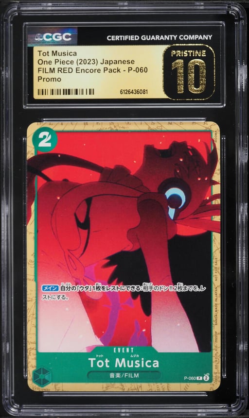 2023 One Piece Japanese Promo Film Red Encore Pack Tot Musica #P-060 CGC 10 PRISTINE