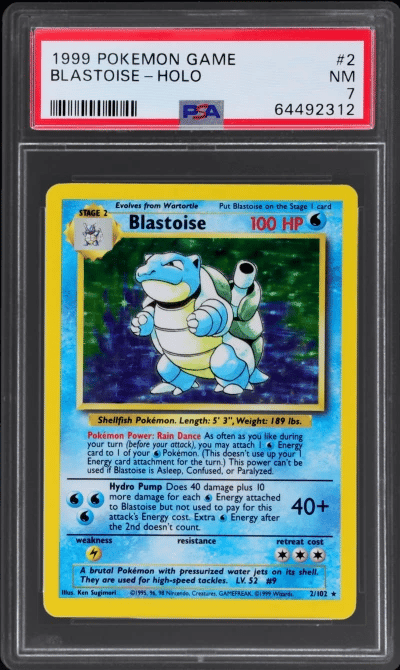 1999 Pokemon Game Holo Blastoise #2 PSA 7