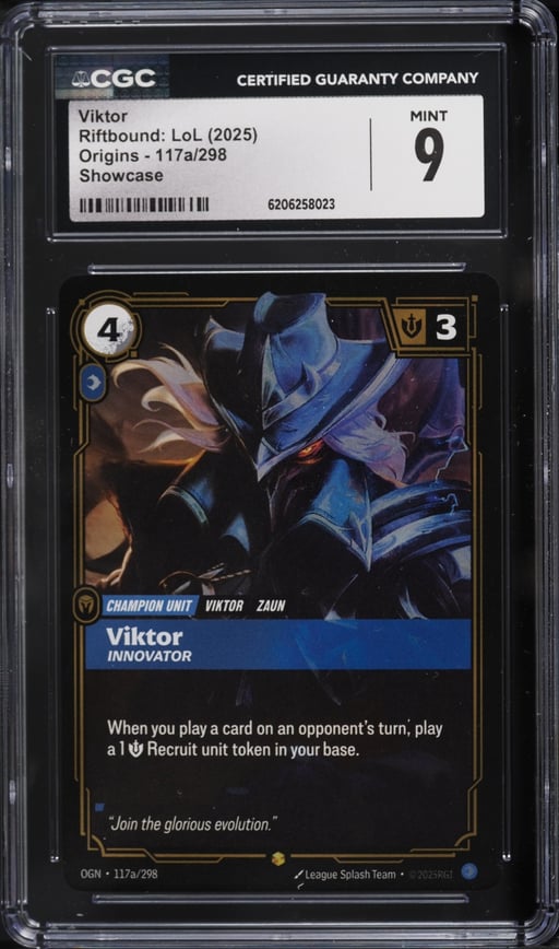 2025 Riftbound League Of Legends LoL Origins Viktor #117a CGC 9 MINT