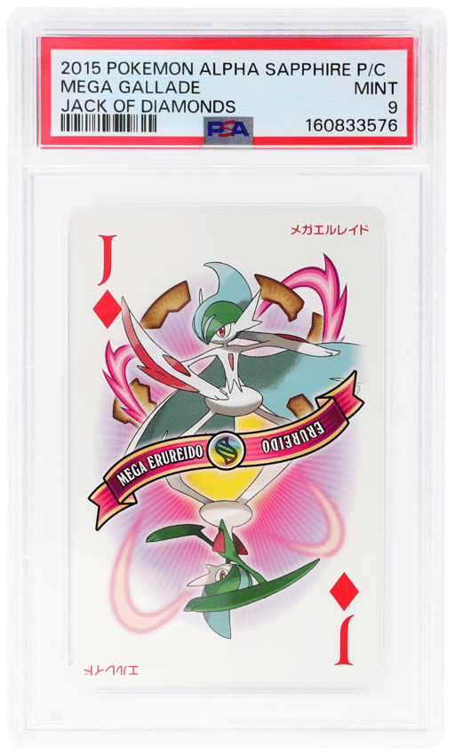 2015 Pokemon Alpha Sapphire Playing Cards Jack of Diamonds Mega Gallade PSA 9