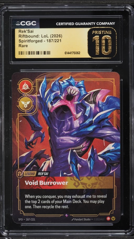2026 Riftbound: LoL Spiritforged Rek'Sai #187 CGC 10 PRISTINE