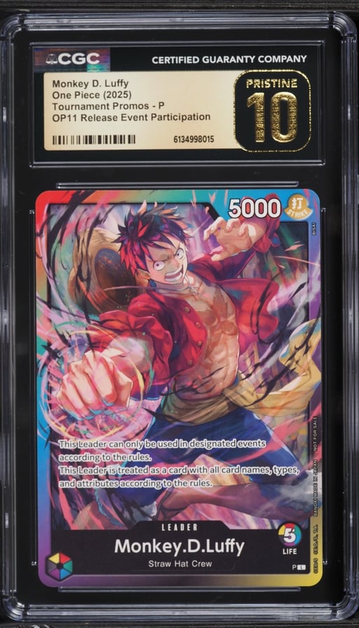 2025 One Piece Promo Tournament Release Event Participation Leader Monkey D. Luffy #P CGC 10