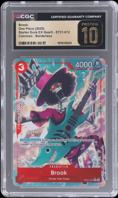 2025 One Piece Starter Deck Ex Gear 5 Alternate Art Brook #ST21012 CGC 10