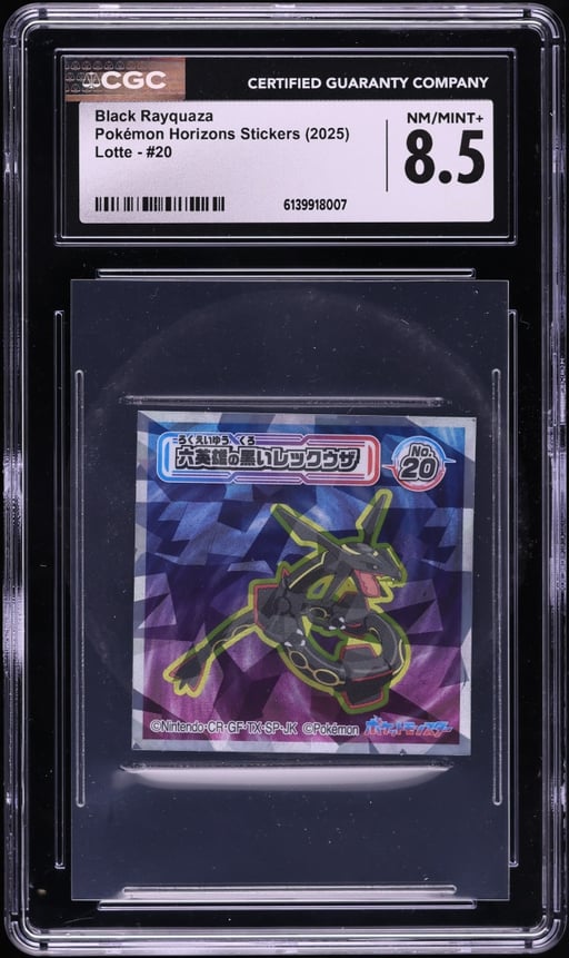 2025 Other Pokemon Japanese Cards Pokemon Horizons Stickers Black Rayquaza #20 CGC 8.5 NM-MT+