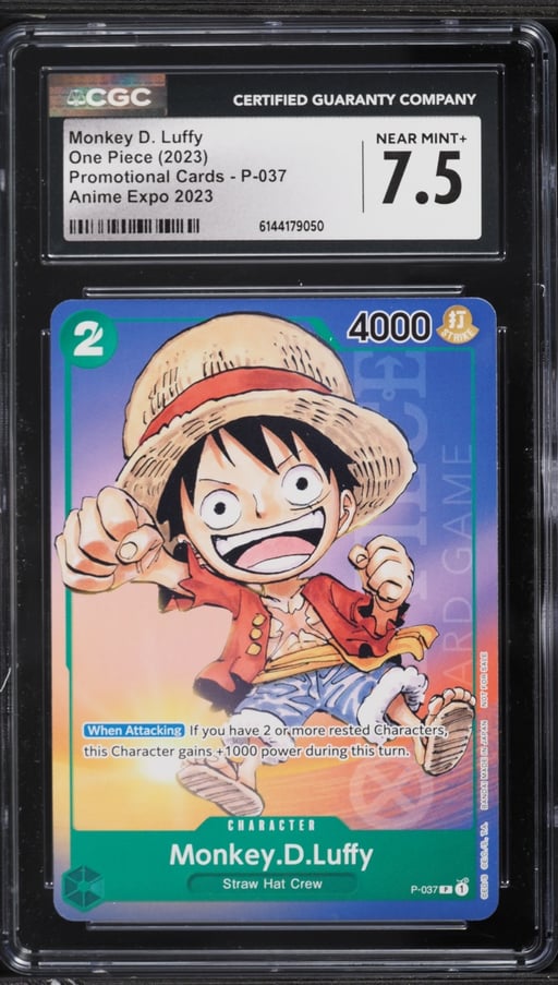 2023 One Piece Promo Anime Expo '23 Alt Art Monkey D. Luffy #P-037 CGC 7.5 NRMT+