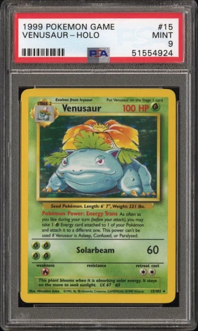 1999 Pokémon Base Venusaur Holo