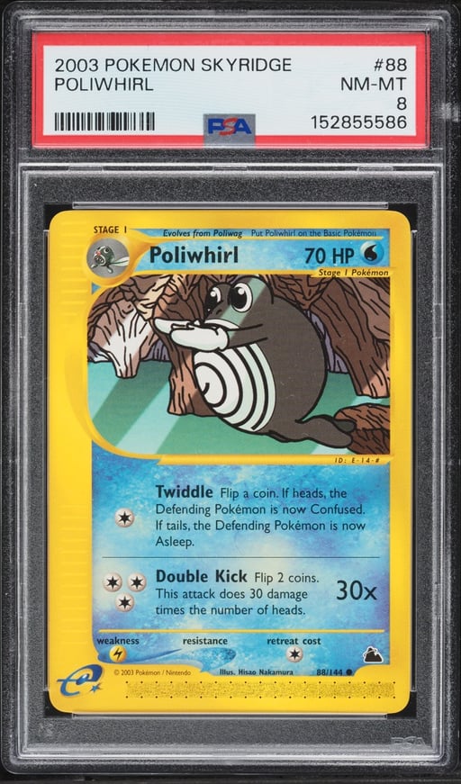 2003 Pokemon Skyridge Poliwhirl #88 PSA 8 NM-MT