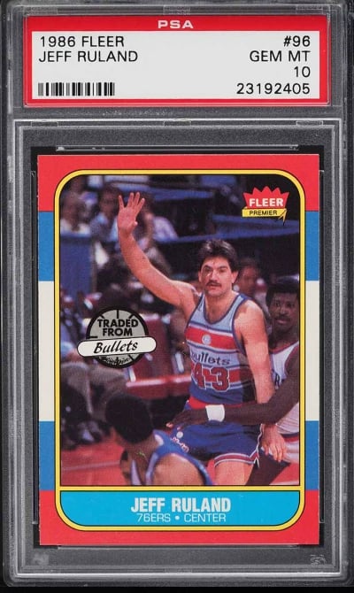 1986 Fleer Basketball Jeff Rulan