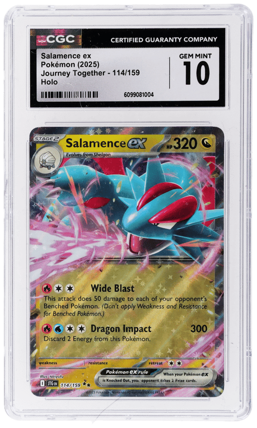 2025 Pokemon Scarlet and Violet Journey Together Salamence Ex #114 CGC 10