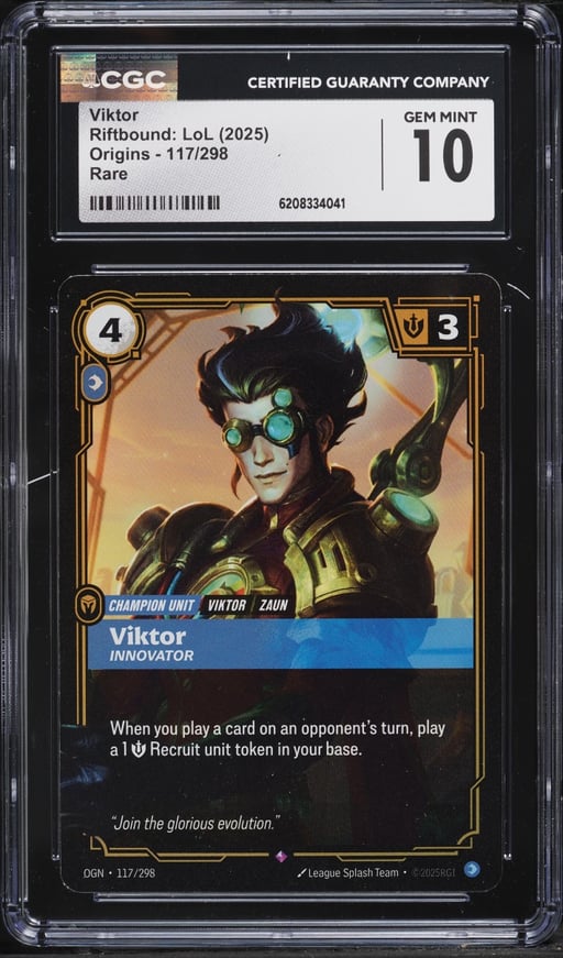 2025 Riftbound League Of Legends LoL Origins Viktor #117 CGC 10 GEM MINT