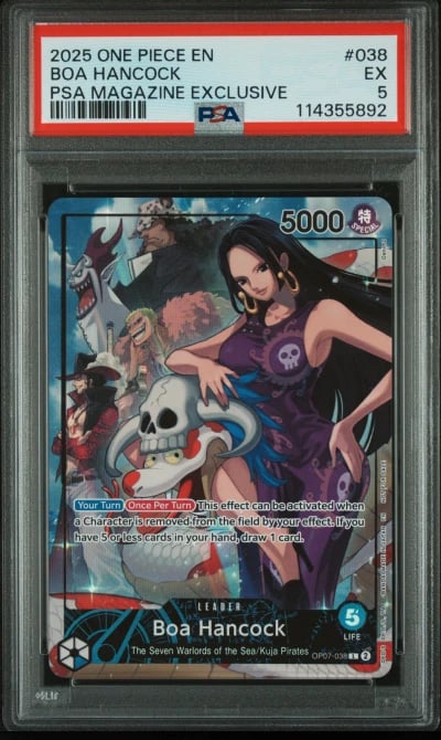 2025 ONE PIECE PROMOS 038 BOA HANCOCK PSA MAGAZINE EXCLUSIVE PSA 5