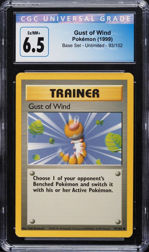 1999 Pokemon Base Set Gust Of Wind #93 CGC 6.5 EXMT+
