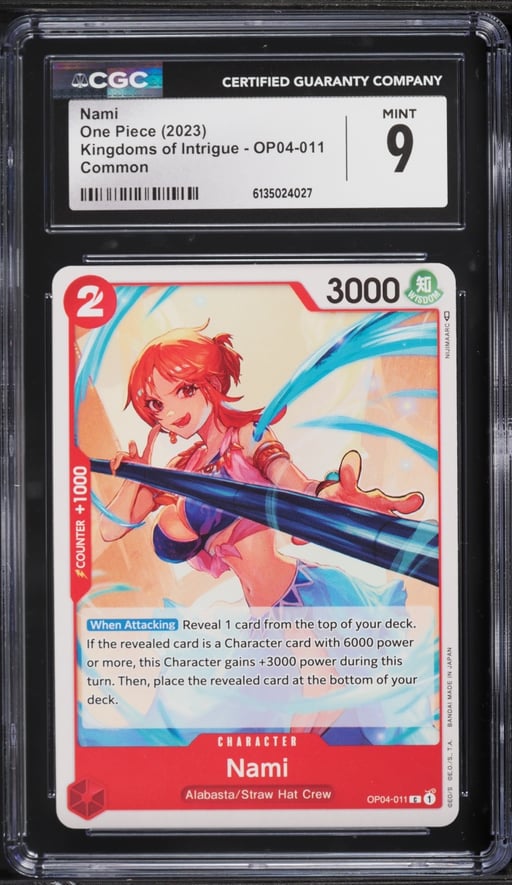 2023 One Piece Kingdoms Of Intrigue Nami #OP04-011 CGC 9 MINT