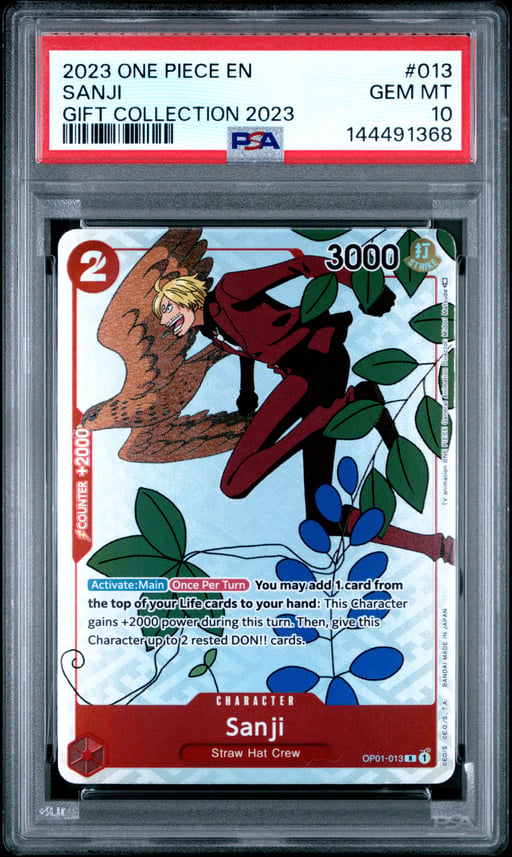 2023 ONE PIECE GIFT COLLECTION 2023 013 SANJI PSA 10
